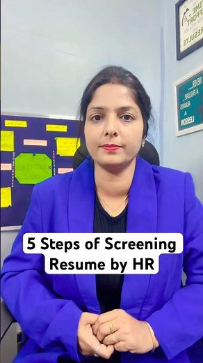 5 Steps of Screening a Resume by HR #hrbestiesworld #resume #recruitment #candidatescreening
