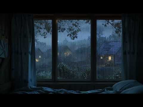 Rain Sound On Window with Thunder SoundsㅣHeavy Rain for Sleep, Study and Relaxation, Meditation ☔