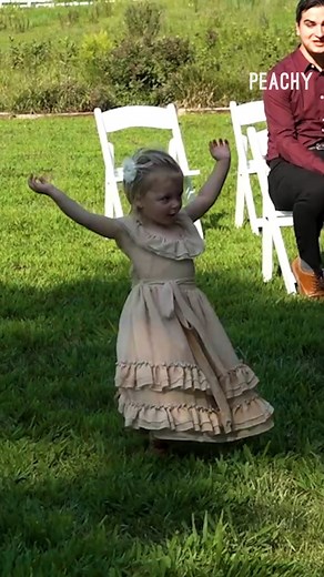 This Flower Girl was driven TO QUIT! 🤪 #wedding #funny #cute #fail #reels | Peachy