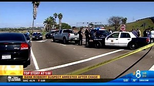 Bank robbery suspect arrested after chase