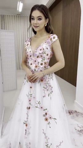 Pink Floral Wedding Dress Colorful Flower Bridal Dress Fantasy Wildflower Dress Wedding Hippie A Line Wedding Gown Rustic Dress for Bride - Etsy