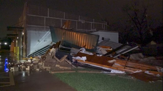 Buildings destroyed, multiple trees down from suspected tornado in Humble