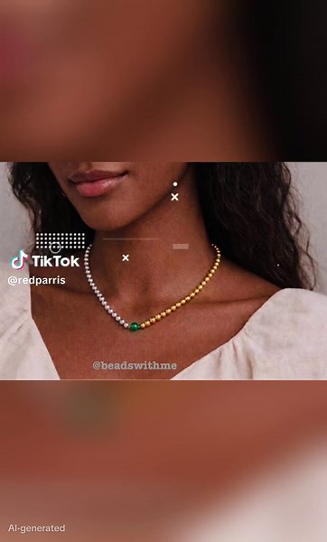 ✨Luxe & Sophisticated✨This striking mixed-metal piece offers a modern twist on the classic beaded necklaces, making it a versatile staple for any jewelry collection.Designed with a perfect balance of warmth and cool tones, that features high-shine gold and silver beads that meet at a centerpiece emerald green accent and ruby. It’s the ideal