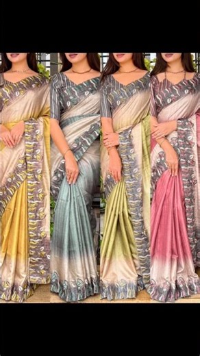 New✨✨Tusse cotton fabric ✨multi thread embroidery work✨#saree