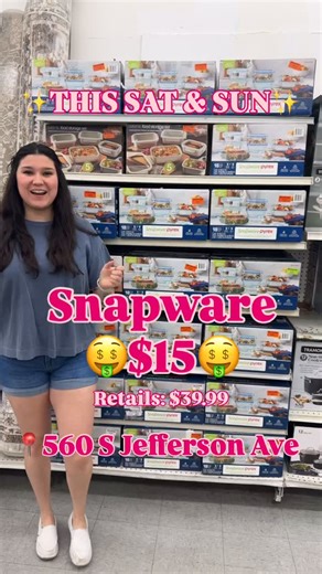 THIS Weekend Sat. 9/27 from 10am-7pm🎉 Sun. 9/28 from 11am-4pm🎉 🤑ALL Snapware $15🤑 Snapware Pyrex 18-piece Glass Food Storage Set Features: 🔥Airtight, Leak-Proof 🔥9 Containers with Lids 🔥Refrigerator, Freezer, Dishwasher & Microwave Safe 🔥Preheated Oven Safe Up to 450 °F 🔥Lids are Not Oven Safe 🔥Us: $15 (THIS WEEKEND ONLY) / Them: $39.99 Snapware 38-piece Plastic Food Storage Set Features: ✨BPA Free ✨Snaplock Lids ✨Airtight With Easy Open and Close ✨Write & Erase Lids ✨19 Containers & 1