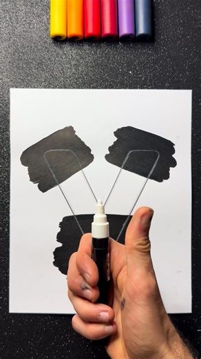 Gaspi Mendoza | Artist Oh My God on Instagram: "Stained Art with Mop’r Marker! 🖤 “V” with Neon Lights Using Vibrant Tones! ⚡️ So Satisfying Lettering! 😍 Next Letter?! 🤔"