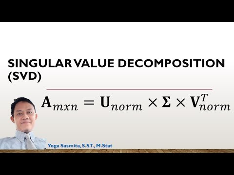 CALCULATE SINGULAR VALUE DECOMPOSITION (SVD) | Aljabar Linier