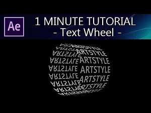 1 Minute Trick in After Effects - Rotating Text Wheel (typography)