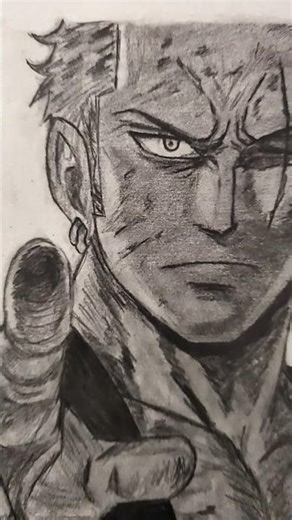 Drawing Roronoa Zoro 🔥 | One Piece Fan Art #roronoazoro #onepiece #pencilart #fanart #shorts #anime