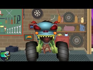 Monster Truck Garage Children Animated Cartoon Video By HHMT