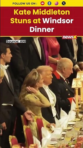 #katemiddleton Elegant Attire Steals Show at Royal Dinner with US President #katemiddletonfashion