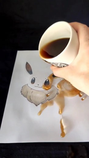 Tag un ami qui aime les #pokémon 😊 #evoli #pourtoi #pourtoipage #café #magie #viral
