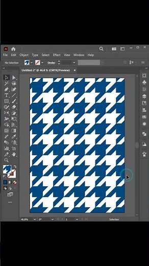 Create a seamless houndstooth pattern in adobe illustrator #illustrator #design #shorts #tutorial
