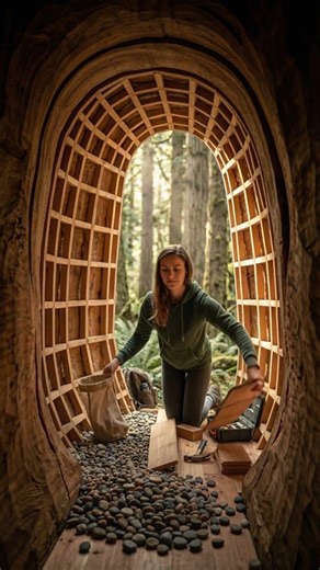 👉 I Built a Tiny House Inside a Giant Tree 🌳🏡 (Unbelievable!)