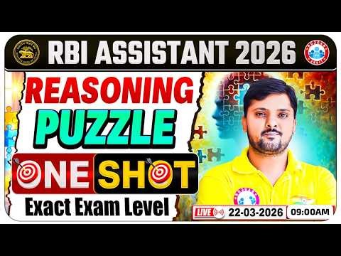 RBI Assistant 2026 | Reasoning Puzzle | RBI Reasoning One Shot | Reasoning By Rohit Sir