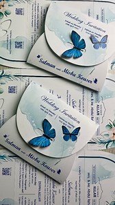 Butterflies, beauty, and perfect beginnings💖, this invite captures the magic of your journey in the most elegant way✨ SKU CODE - KNTH9601B [Marriage invitations, invitation cards, unique wedding cards, indian wedding cards, custom wedding invitations, designer wedding cards, customised wedding invitations] #weddinginvitation #newweddingcards #marriagecards #trendingweddingcards #shaadiinvitation | King of Cards - India's No. 1 Wedding Invitation Portal