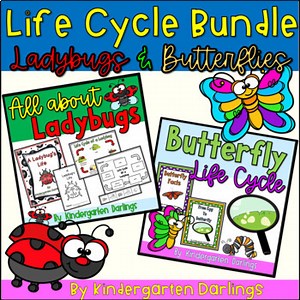 Spring Insect Life Cycle Bundle of a Butterfly and a Ladybug