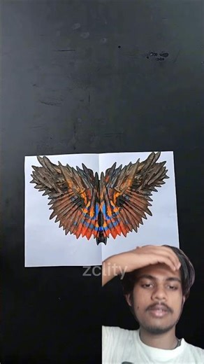 Butterfly 🦋 Doms Painting Hack #shorts #painting #experiment