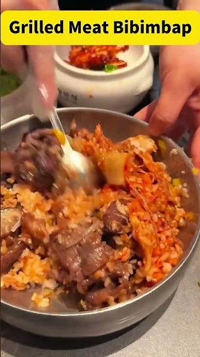 Grilled Meat Bibimbap—Who’s Hungry! 😋🔥 So Delicious Korean Bowl