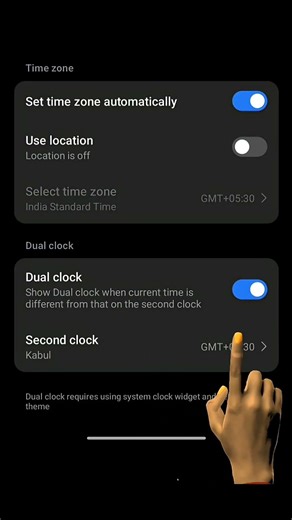 Dual_Clock_Setting_🔥_Lock_Screen_par_2_Time_Show_Karne_ka_Easy_Tarika#shorts