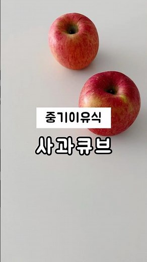 중기이유식 - 새콤달콤 사과큐브