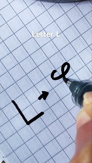 How to write Capital Letter L in Cursive
