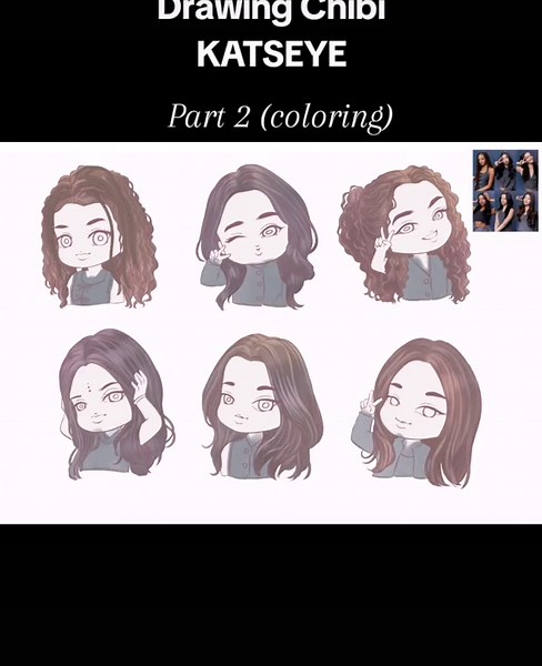 KATSEYE Chibi Drawing Timelapse Part 2