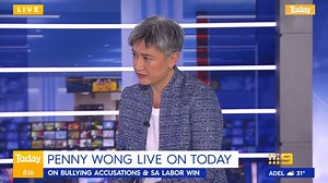 LIVE & EXCLUSIVE: Nine’s Political Editor Chris Uhlmann spoke with Senate Opposition Leader Penny Wong on the bullying accusation claims. The Labor Senator says she "regrets" any pain that reports surrounding her interactions with late colleague Kimberly Kitching have caused but has rejected claims of bullying. DETAILS: http://9Soci.al/Jbli30seSCL #9Today | TODAY