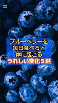 実はブルーベリーを毎日食べると体に起こるうれしい変化５選