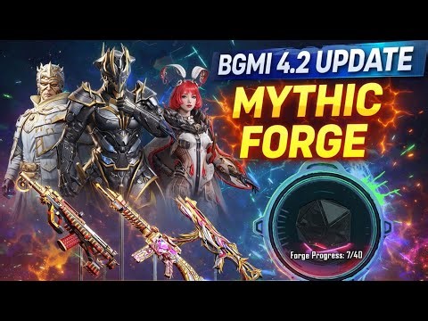 BGMI 4.2 Mythic Forge Is Here 🔥 New Mythic Forge Rewards, Skins & Upgrade Details | BGMI Update