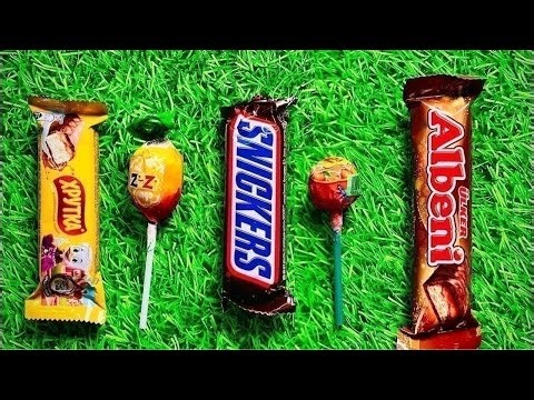 asmr most popular candy/some lots of colorful rainbow lollipops
