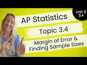 AP Statistics Unit 3 | Margin of Error & Finding Sample Sizes | CED 3.4 | Guided Notes