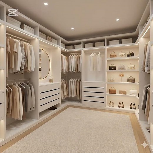 💖👗👠Walk-In Closet Aesthetic | Fashion Lovers’ Wardrobe Setup & Design Ideas 🤩👛#viralshort