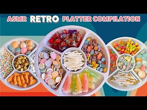 ASMR RETRO CANDY PLATTER COMPILATION | Nik L Nip | Satellite Wafers | Necco | Lotsa Fizz | Razzles