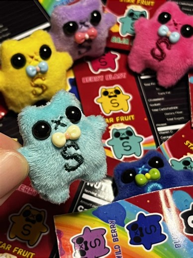 Skittens are here!!🥹 Six flavors to collect, one rare mystery to find! Some will have keychain clasps and some are just fidget plushies. Bowties are completely randomized so each skitten is one of a kind and unique💖 Skittens will be officially in my shop tomorrow 1PM MT! - Series 1 Bowtie Collection - #skittens #handmade #plushie #tinyplushie #kitties