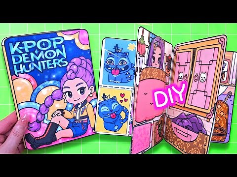 Paper DIY👗 KPOP DEMON HUNTERS Rumi Dressup Gamebook #tutorial #종이놀이 #asmr