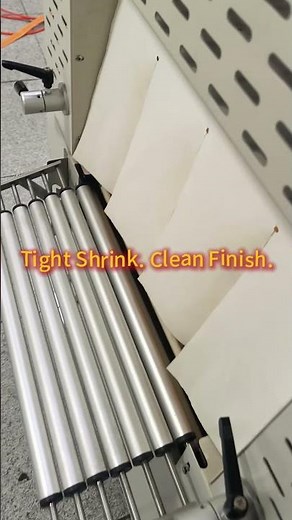 So satisfying! Automatic box shrink wrapping process #shrinkfilm #foodpackaging