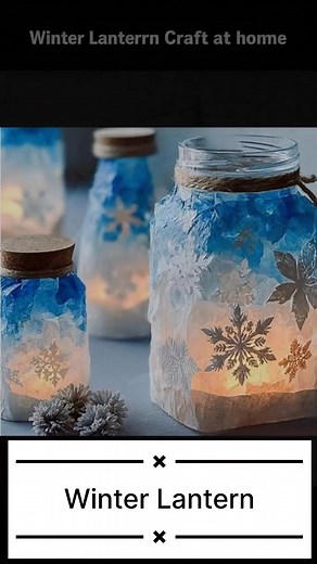 Winter Lantern Craft Ingredients: * Mason jar or recycled glass jar * White tissue paper or napkins * Craft glue or Mod Podge * Paintbrush * Winter cutouts: trees, snowflakes, stars (paper or stickers) * Battery-operated tea light or LED candle * Ribbon or twine (optional) Directions: 1. Brush glue or Mod Podge onto the outside of the jar and gently press white tissue paper all around it for a frosted look. Let it dry slightly. 2. Add little winter shapes — snowflakes, trees, or stars — by gluin