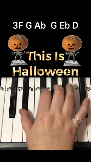 This Is Halloween Piano Tutorial from The Nightmare Before Christmas 🎃 #piano #hauntedtiktok #nightmarebeforechristmas