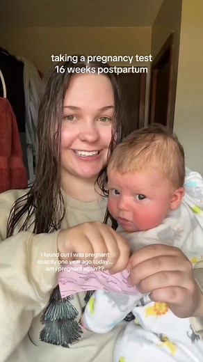 taking a pregnancy test at 16 weeks postpartum #pregnancy #pregnancytest | simplysunshineblog