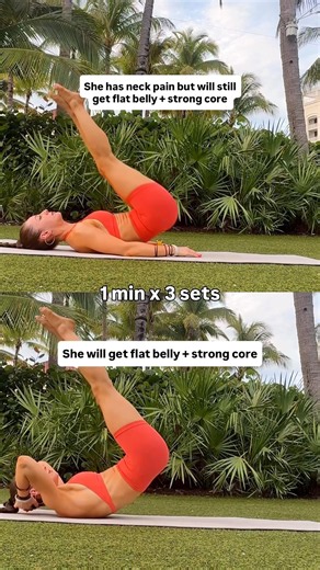 🤯Neck friendly core exercise | 1:1 coaching ⬇️