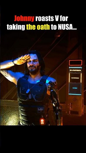 Johnny roasts V for taking the oath... #shorts #cyberpunk