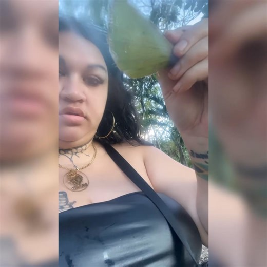 Just drank the sweet water, now scooping out the soft jelly 😍🥥 For anyone back home wondering this is a jelly, a young coconut with sweeter water and soft jelly inside if you leave these on the tree they turn to the brown coconut but I’d rather eat them like this the water is sweeter and the jelly it’s SOOO good I could eat these all day… I feel so blessed 😇 | MISS DEE THA DON