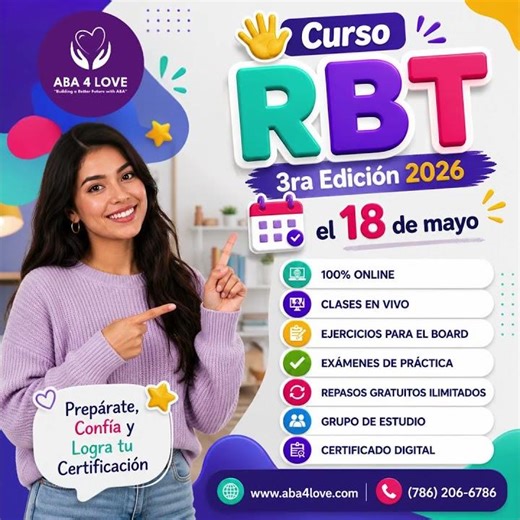 Curso de 40 horas RBT online | ABA 4 Love