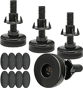 Adjustable Furniture Feet, 4 Set Furniture Levelers Heavy Duty Furniture Leveling Feet Adjustable Leg Levelers for Cabinets Chairs Tables Sofa, Support 1320LBs, T- Nut Kit 3/8”- 16 Thread