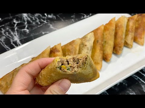 MINCED MEAT AND HOMEMADE CHEESE BRICK RECIPE 🥟 WITH SUBTITLES
