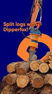 You can also split logs with Dipperfox! #forestry #logsplitter #logging #machinery #heavyequipment #forestryequipment #arborists | Dipperfox