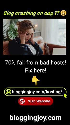 Blog crashing on day 1 😩 Best Reliable Hosting for Beginners 2026 #bloggingjoy #webhosting #hosting
