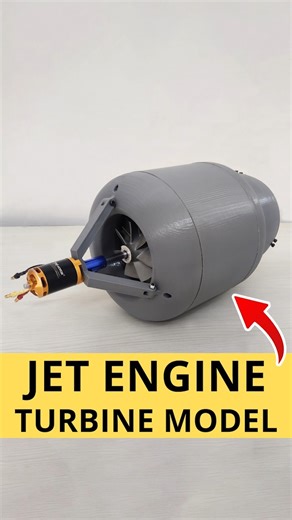 The Mech Ninja | Mechanical Engineer on Instagram: "✈️ 3D PRINTED JET ENGINE MODEL ⚙️ A fully 3D printed turbine made for **educational demonstration** – not for thrust, but for learning how jet engines actually work! 💡 Checkout full video at : https://youtu.be/yQLhwI4t6JA Each part is printed and assembled to simulate airflow and turbine mechanics. Perfect for students, makers, and engineering enthusiasts. #3DPrinting #Engineering #STEM #MakerCommunity #Innovation #TechReels #DIYProjects #Mech