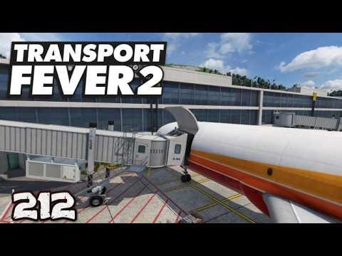 Transport Fever 2 S14/#212: Flight over our map, and construction of the Airport Express for Stip...